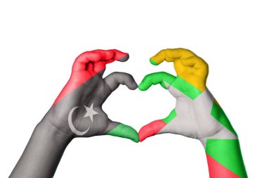 Libya Myanmar Kalbi, El hareketi kalp yapma, Kırpma Yolu