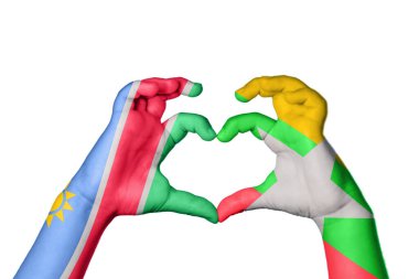 Namibya Myanmar Kalbi, El hareketi kalp yapma, Kırpma Yolu