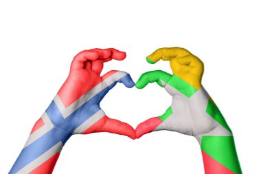 Norveç Myanmar Kalbi, El hareketi kalp yapmak, Kırpma Yolu