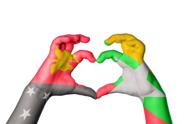 Papua Yeni Gine Myanmar Kalbi, El hareketi kalp yapma, Kırpma Yolu