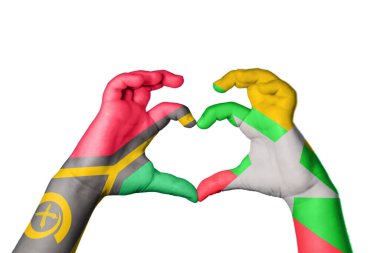 Vanuatu Myanmar Kalbi, El hareketi kalp yapmak, Kırpma Yolu