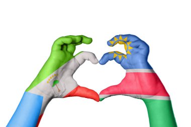 Ekvator Ginesi Namibya Kalbi, El hareketi kalp yapma, Kırpma Yolu