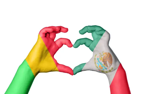 Mali Καρδιά Του Μεξικού Χειρονομία Χέρι Κάνει Την Καρδιά Ψαλίδισμα — Φωτογραφία Αρχείου