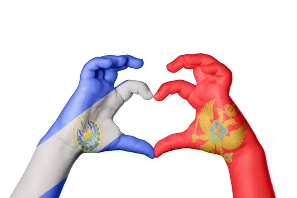 Salvador Montenegro Herz Handbewegung Die Herz Macht Clipping Path — Stockfoto