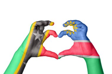 Saint Kitts ve Nevis Namibya Kalbi, El hareketi kalp yapma, Kırpma Yolu