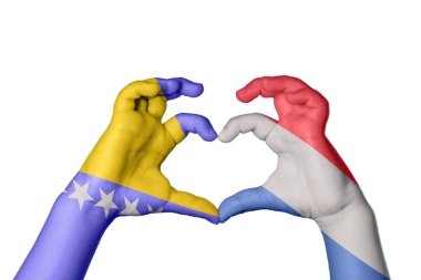 Bosna-Hersek Hollanda 'nın Kalbi, El hareketi, kalp yapma, Kırpma Yolu