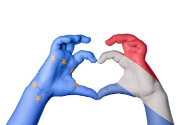 Avrupa Birliği Hollanda Kalbi, El hareketi, kalp yapma, Kırpma Yolu