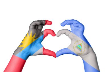 Antigua ve Barbuda Nikaragua Kalbi, El hareketi kalp yapma, Kırpma Yolu