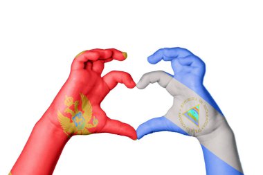 Karadağ Nikaragua Kalbi, El hareketi, kalp yapma, Kırpma Yolu