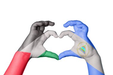 Filistin Nikaragua Kalbi, El hareketi kalp yapma, Kırpma Yolu