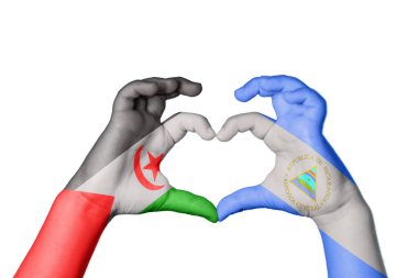 Sahra Arap Demokratik Cumhuriyeti Nikaragua Kalbi, El hareketi kalp yapma, Kırpma Yolu