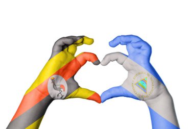 Uganda Nikaragua Kalbi, El hareketi kalp yapma, Kırpma Yolu