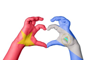 Vietnam Nikaragua Kalbi, El hareketi kalp yapma, Kırpma Yolu