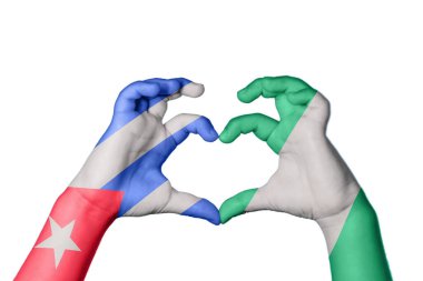 Küba Nijerya Kalbi, El hareketi kalp yapma, Kırpma Yolu