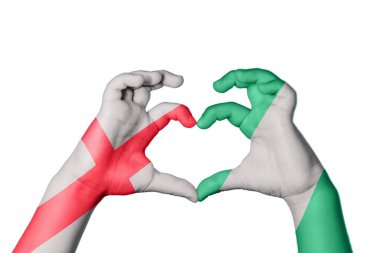 İngiltere Nijerya Kalbi, El hareketi kalp yapma, Kırpma Yolu