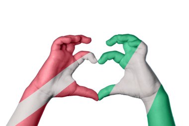 Letonya Nijerya Kalbi, El hareketi kalp yapma, Kırpma Yolu