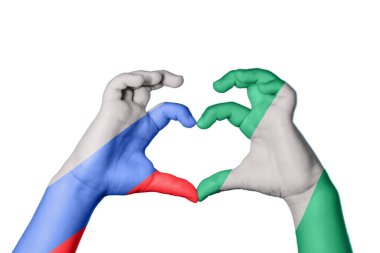 Rusya 'nın Nijerya Kalbi, El hareketi, kalp yapma, Kırpma Yolu