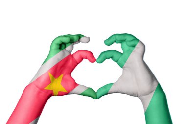 Surinam Nijerya Kalbi, El hareketi kalp yapma, Kırpma Yolu