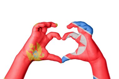 Karadağ Kuzey Kore Kalbi ve El hareketi Kalp yaptı, Kırpma Yolu