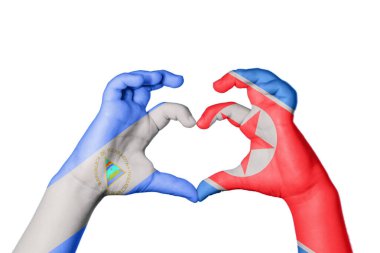 Nikaragua Kuzey Kore Kalbi, El hareketi kalp yapma, Kırpma Yolu