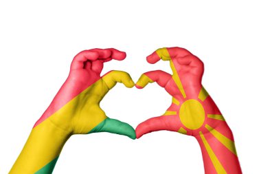 Bolivya Kuzey Makedonya Kalbi, El hareketi, kalp yapma, Kırpma Yolu