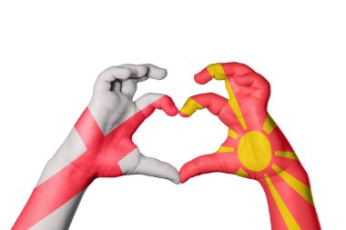 İngiltere Kuzey Makedonya Kalbi, El hareketi, kalp yapma, Kırpma Yolu