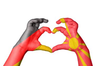 Almanya Kuzey Makedonya Kalbi, El hareketi, kalp yapma, Kırpma Yolu