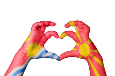 Kiribati Kuzey Makedonya Kalbi, El hareketi kalp yapma, Kırpma Yolu