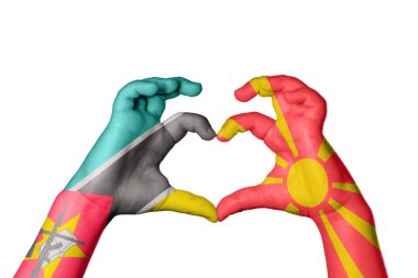 Mozambik Kuzey Makedonya Kalbi, El hareketi kalp yapıyor, Kırpma Yolu