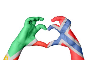 Çeçenistan Norveç Kalbi, El hareketi kalp yapmak, Kırpma Yolu