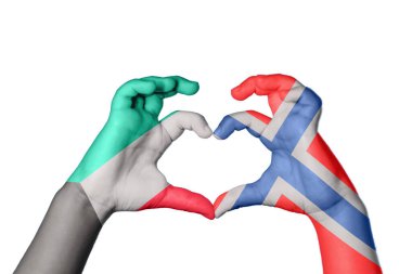 Kuveyt Norveç Kalbi, El hareketi kalp yapma, Kırpma Yolu