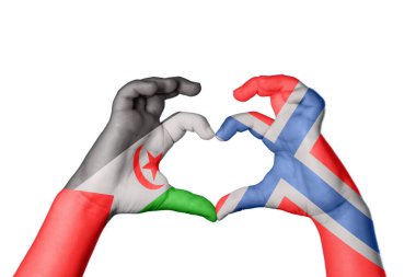 Sahra Arap Demokratik Cumhuriyeti Norveç Kalbi, El hareketi kalp yapma, Kırpma Yolu