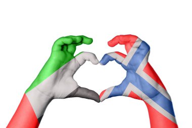 Birleşik Arap Emirlikleri Norveç Kalbi, El hareketi kalp yapma, Kırpma Yolu