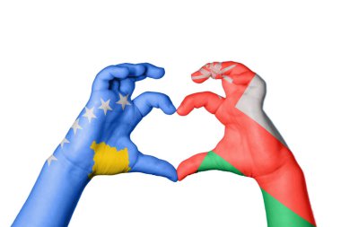 Kosova Umman Kalbi ve El hareketi kalp yapıyor, Yol Kesiyor