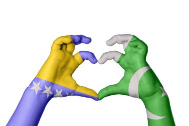 Bosna-Hersek Pakistan 'ın Kalbi ve El Hareketi Kalp Yapıyor, Yol Kesiyor