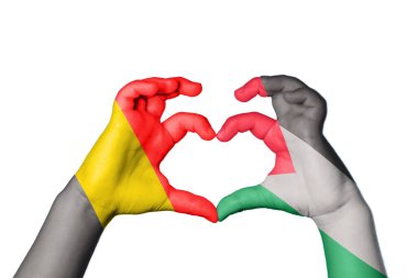 Belçika Filistin Kalbi, El hareketi kalp yapma, Kırpma Yolu