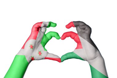 Burundi Filistin Kalbi, El hareketi kalp yapma, Kırpma Yolu