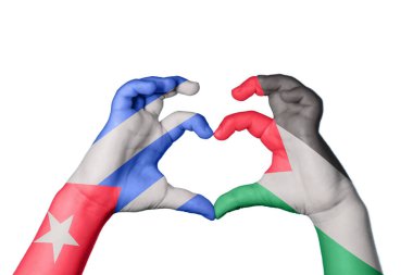 Küba Filistin Kalbi, El hareketi kalp yapma, Kırpma Yolu