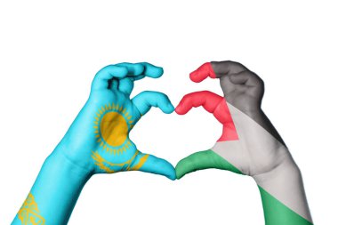 Kazakistan Filistin Kalbi, El hareketi kalp yapma, Kırpma Yolu