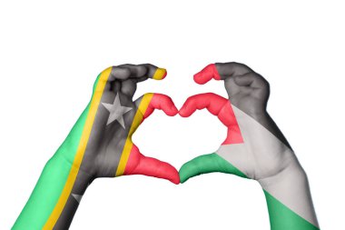 Saint Kitts ve Nevis Filistin Kalbi, El hareketi kalp yapma, Kırpma Yolu