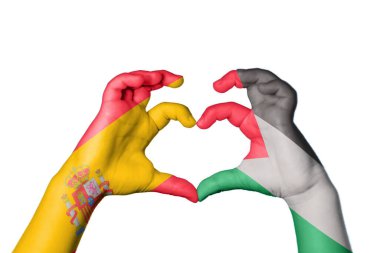 İspanya Filistin Kalbi, El hareketi kalp yapma, Kırpma Yolu