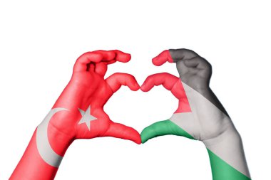 Türkiye Filistin Kalbi, El hareketi, kalp yapma, Kırpma Yolu