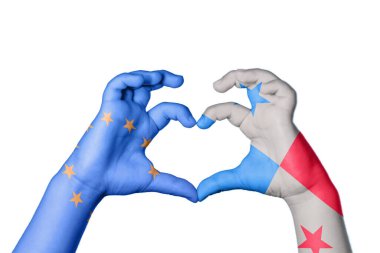 Avrupa Birliği Panama Kalbi, El hareketi kalp yapma, Kırpma Yolu