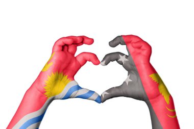 Kiribati Papua Yeni Gine Kalbi, El hareketi kalp yapma, Kırpma Yolu