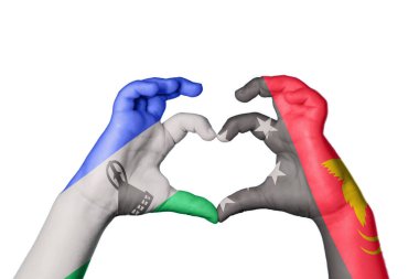 Lesotho Papua Yeni Gine Kalbi, El hareketi kalp yapma, Kırpma Yolu