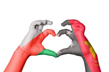 Umman Papua Yeni Gine Kalbi, El hareketi kalp yapma, Kırpma Yolu