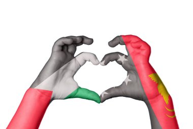 Filistin Papua Yeni Gine Kalbi, El hareketi kalp yapma, Kırpma Yolu