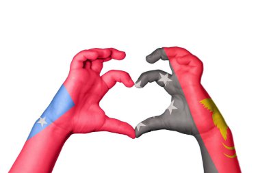 Samoa Papua Yeni Gine Kalbi, El hareketi kalp yapma, Kırpma Yolu