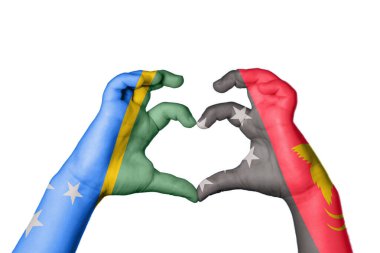 Solomon Adaları Papua Yeni Gine Kalbi, El hareketi kalp yapma, Kırpma Yolu