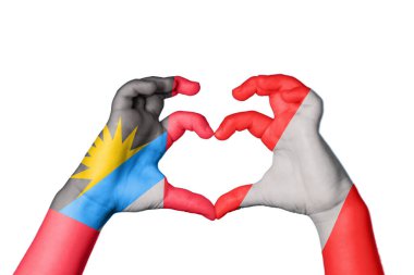 Antigua ve Barbuda Peru Kalbi, El hareketi kalp yapma, Kırpma Yolu